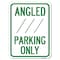 Signmission Angle Parking W/ Bidirectional Arrow 1 Heavy-Gauge Alum Rust Proof Parking, 18" x 24", A-1824-24346 A-1824-24346 - alternate 1